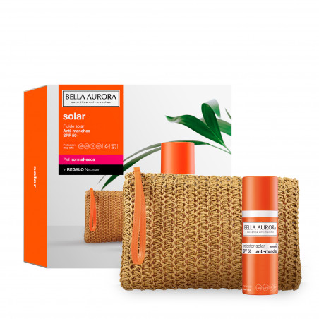 Pack protector solar antimanchas SPF50 piel normal-seca + neceser de regalo