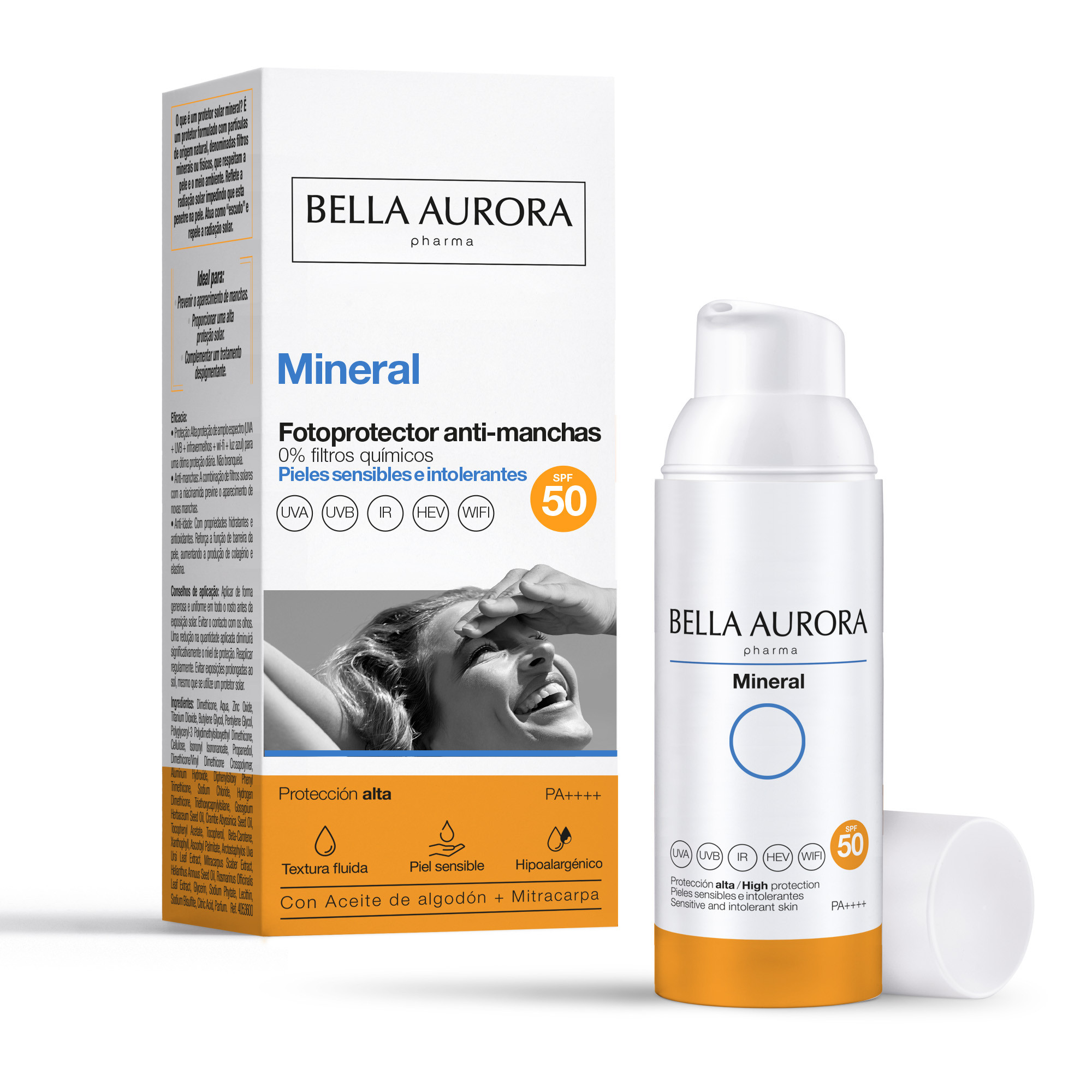 BELLA AURORA Mineral Fotoprotector Anti-Manchas 0% Filtros Químicos